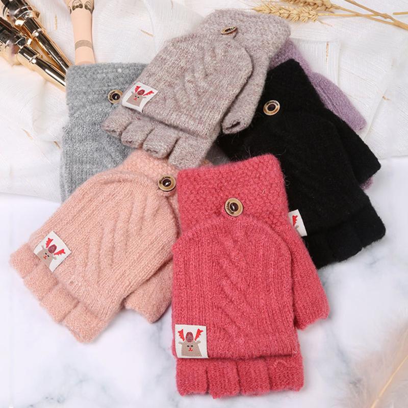 Five Fingers Gloves Winter Warm Thickening Wool Knitted Flip Fingerless Half-finger Mittens Women
Five Fingers Gloves Winter Warm Thickening Wool Knitted Flip Fingerless Half-finger Mittens Women