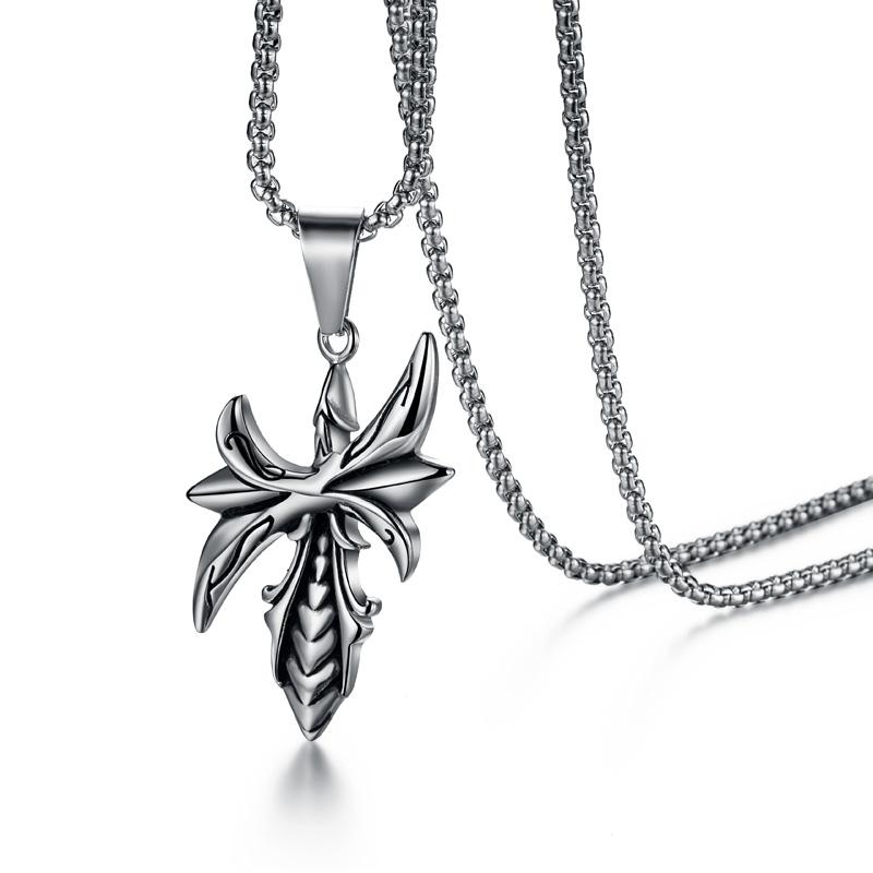 Valily Men's Punk Vintage Cross Necklace Stainless Steel Leaf Chain Pendant Necklace for Men Women
Valily Men's Punk Vintage Cross Necklace Stainless Steel Leaf Chain Pendant Necklace for Men Women