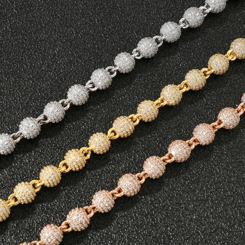 8MM Bling Iced Out Round + CZ Stones Cubic Zirconia Ball Chains Necklaces For Men Women Chokers Hip Hop Jewelry Gifts
8MM Bling Iced Out Round + CZ Stones Cubic Zirconia Ball Chains Necklaces For Men Women Chokers Hip Hop Jewelry Gifts