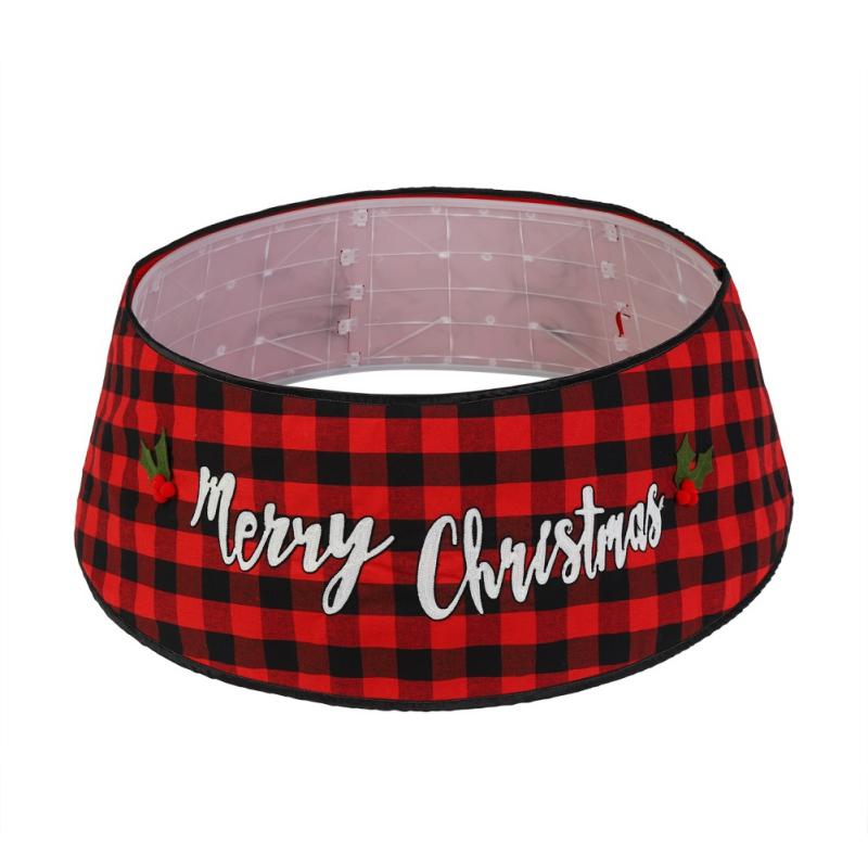 Christmas tree skirt Christmas decorations PVC material red black lattice printing three-dimensional tree skirt home
Christmas tree skirt Christmas decorations PVC material red black lattice printing three-dimensional tree skirt home
