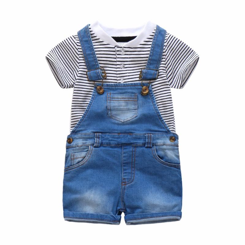 Baby Clothes Set Boys Striped T shirt + Short Jeans 2 Pieces Summer Children Overalls Outfits Casual Boy Clothes 1 2 3 4 Y KB80, Kb8052
Baby Clothes Set Boys Striped T shirt + Short Jeans 2 Pieces Summer Children Overalls Outfits Casual Boy Clothes 1 2 3 4 Y KB80, Kb8052