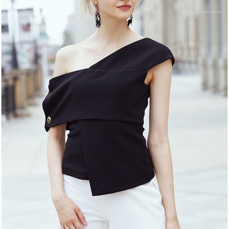 Irregular T Shirt For Women Off Shoulder Patchwork High Waist Pullover Tops 2020 Spring Sum mer Elegant Clothing 51-4.91, Black
Irregular T Shirt For Women Off Shoulder Patchwork High Waist Pullover Tops 2020 Spring Sum mer Elegant Clothing 51-4.91, Black