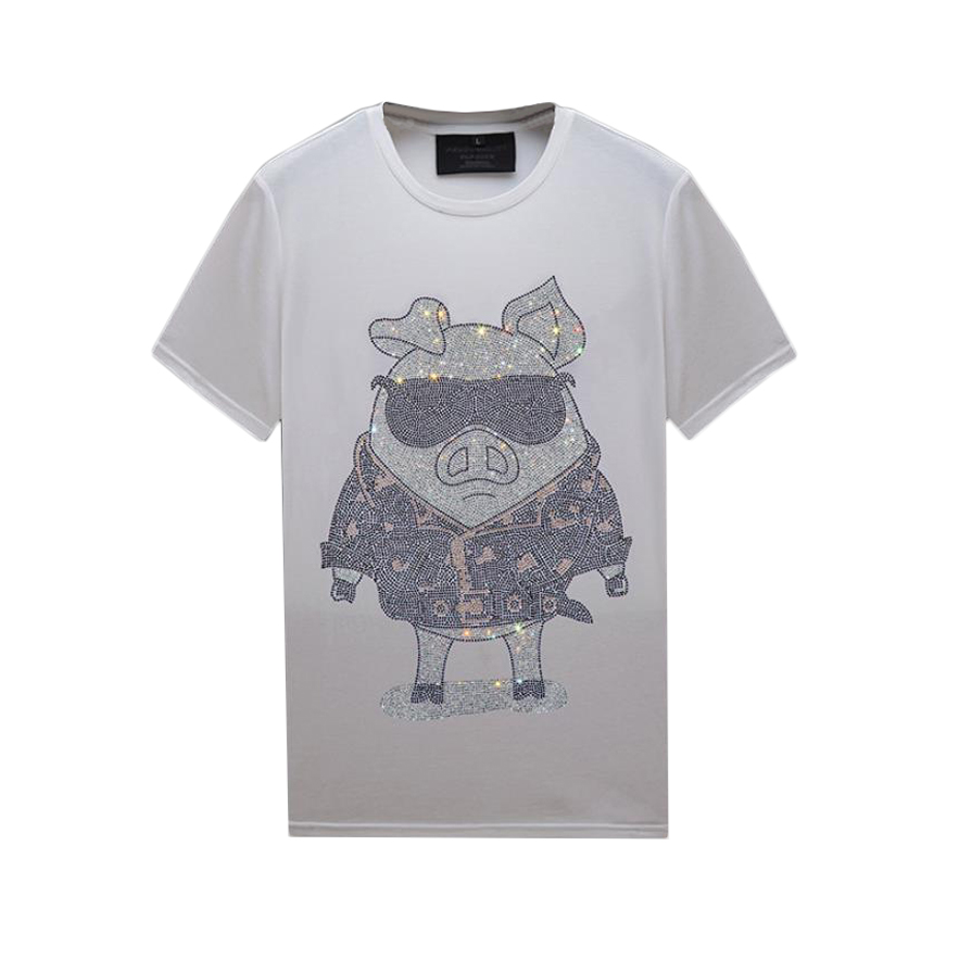 Summer Mens Rhinestone Short Sleeves T Shirts White - Casual Fashion Crew Neck Tops Pullover Shirts Tees Women Unisex, White;black
Summer Mens Rhinestone Short Sleeves T Shirts White - Casual Fashion Crew Neck Tops Pullover Shirts Tees Women Unisex, White;black