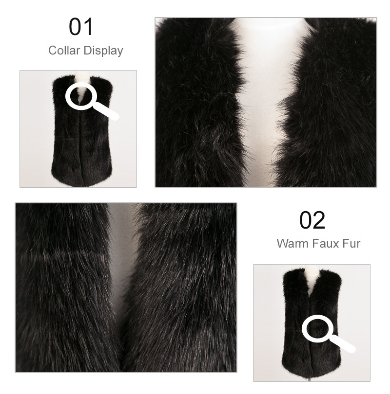 Fashion Women Faux Fur Sleeveless Vest Waistcoats Autumn Fluffy Casual V Neck Belt Slim Fur Coat Outwears Women's Vests 201209