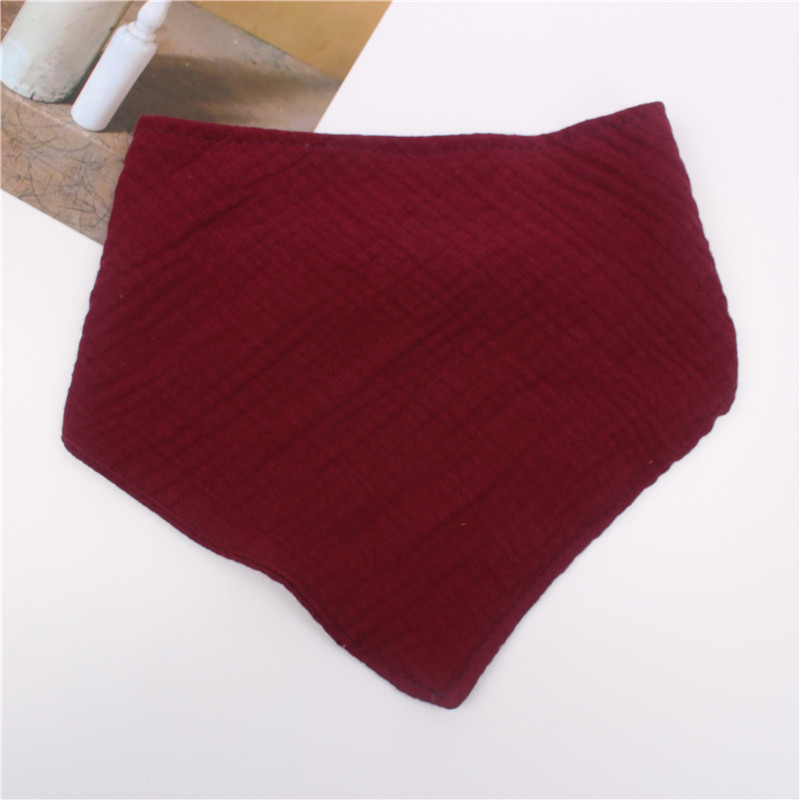 Baby Infant Cotton Bib Solid Color Triangle Scarf Feeding Saliva Towel Bandana Burp Cloth Boy Girl Babies Accessories Newborn