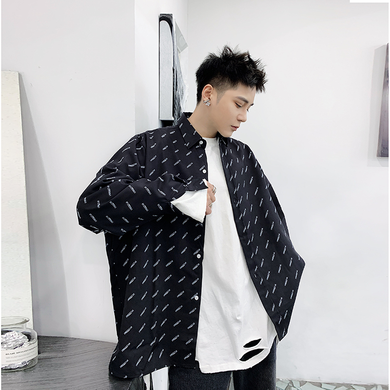 2021 New Multicolor Hong Kong Spring Letters Printed Loose Long-sleeved Shirts Men's Korean Version Trend of Handsome. CKUM, White
2021 New Multicolor Hong Kong Spring Letters Printed Loose Long-sleeved Shirts Men's Korean Version Trend of Handsome. CKUM, White