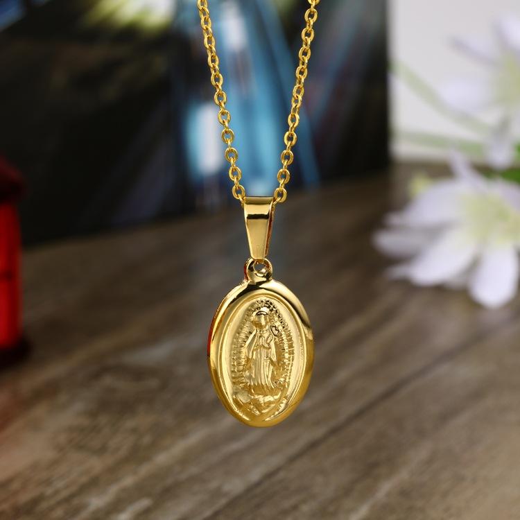 Stainless Steel Small Classic Maria Pendant Necklace Metal Jewelry Men Women Charm Necklace Golden Free Shipping 50/60cm Length
Stainless Steel Small Classic Maria Pendant Necklace Metal Jewelry Men Women Charm Necklace Golden Free Shipping 50/60cm Length