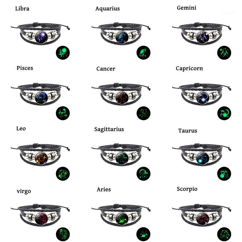 Zodiac Twelve Constellations Symbol Bangle Bracelet Leather Couple Luminous Glass Gem Friendship Bracelets Femme Boyfriend Gift1
Zodiac Twelve Constellations Symbol Bangle Bracelet Leather Couple Luminous Glass Gem Friendship Bracelets Femme Boyfriend Gift1