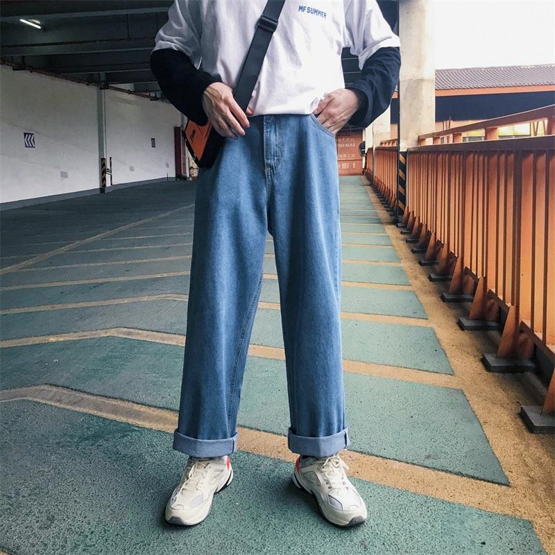 2018 New Autumn Simple Versatile Straight Loose Denim Trousers Tide Fan Sky Blue -2XL Solid Color Casual Straight Pants1
2018 New Autumn Simple Versatile Straight Loose Denim Trousers Tide Fan Sky Blue -2XL Solid Color Casual Straight Pants1