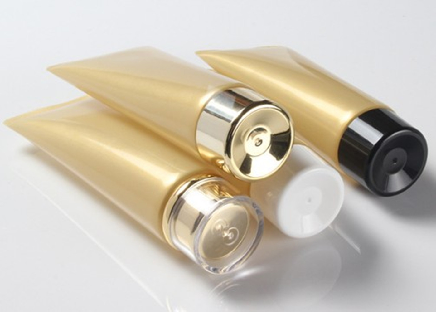 100ML shiny gold Empty Soft Tube For Cosmetic Packaging Lotion Cream Plastic Bottle Skin Care Cream squeeze Containers Tube