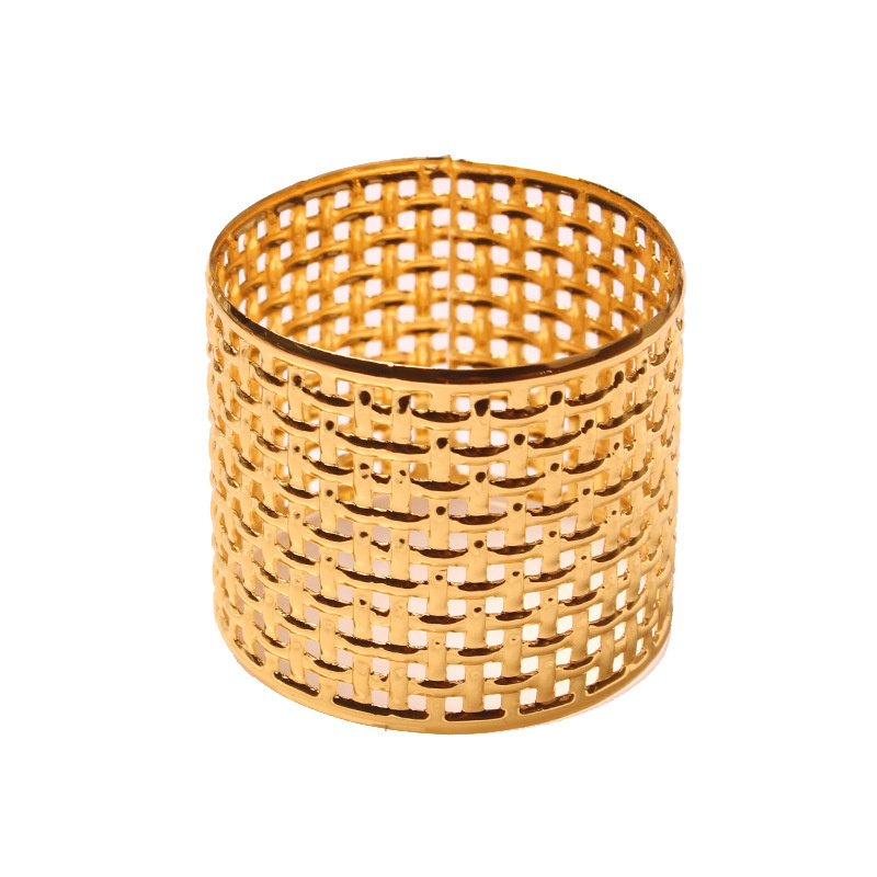 Gold Silver Napkin Ring Cafe Napkin Holder