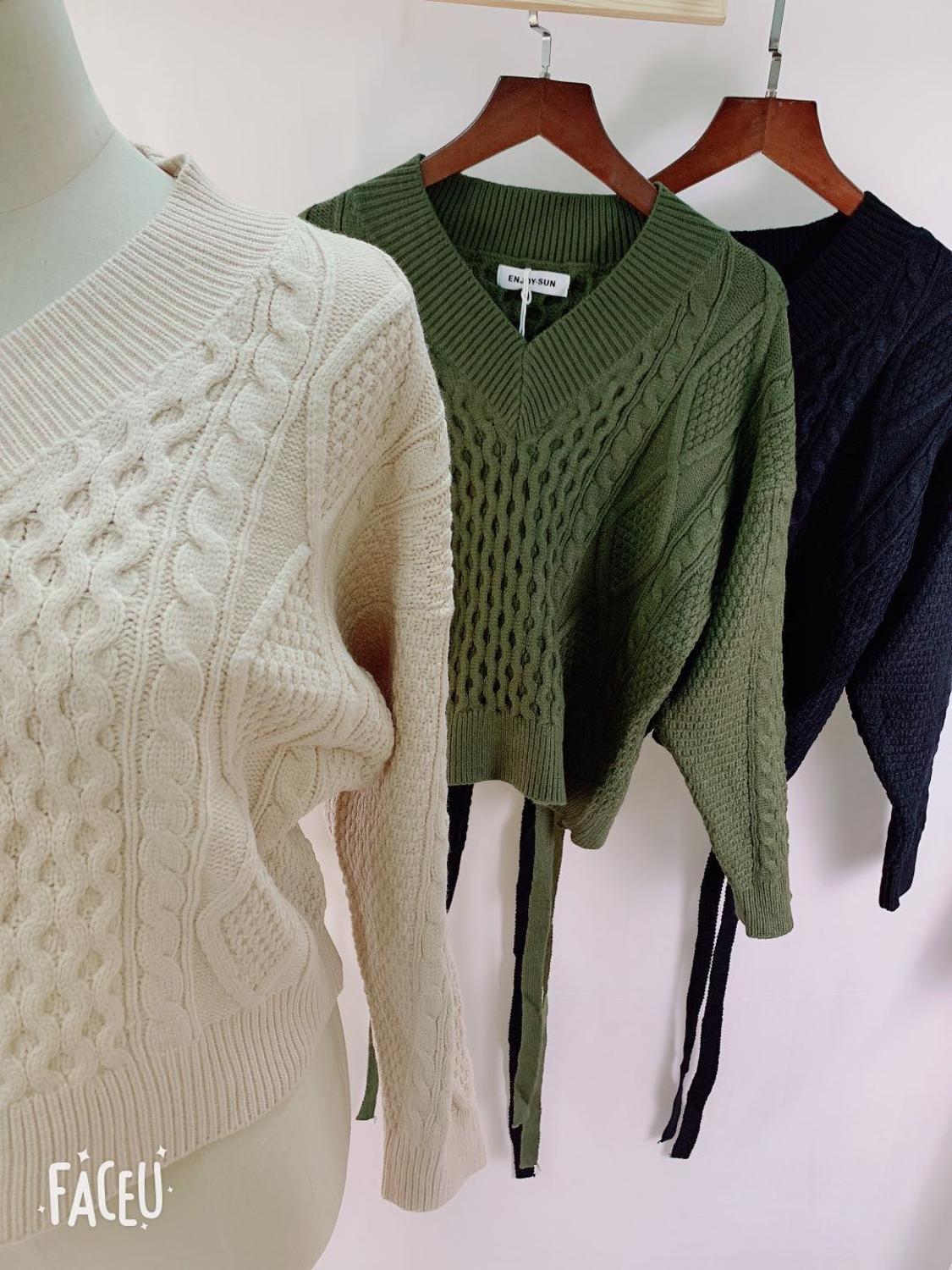 New Winter Sweater Women Pullover Girls Tops Vintage stripe Autumn Elegant Female Knitted Outerwear Warm Sweater Oversize 201030