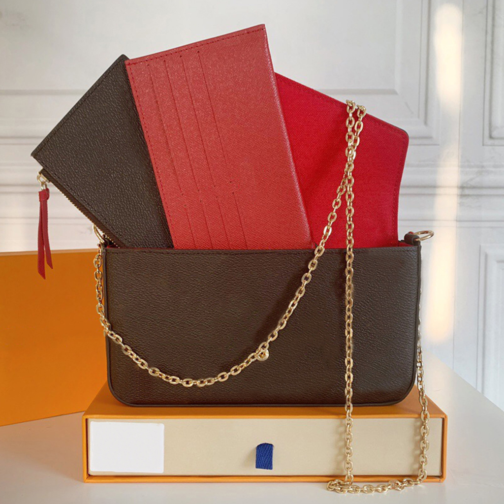 Fashion Women Luxurys Designers Bags Pochette Felicie Wallet Chain Strap Designer Shoulder Bags Multiple 3 Pieces Set Womens Crossbody Card bit Holder Purses, Free package
Fashion Women Luxurys Designers Bags Pochette Felicie Wallet Chain Strap Designer Shoulder Bags Multiple 3 Pieces Set Womens Crossbody Card bit Holder Purses, Free package