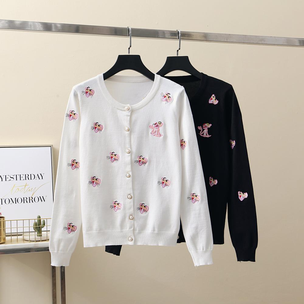 2021 New Merchall Sweet Fashion Tiger Embroidery V-neck Vintage Cute Knitted Cardigan Sweater Spring Autumn Summer Women Coat Girl Bt95 MTI2, White
2021 New Merchall Sweet Fashion Tiger Embroidery V-neck Vintage Cute Knitted Cardigan Sweater Spring Autumn Summer Women Coat Girl Bt95 MTI2, White