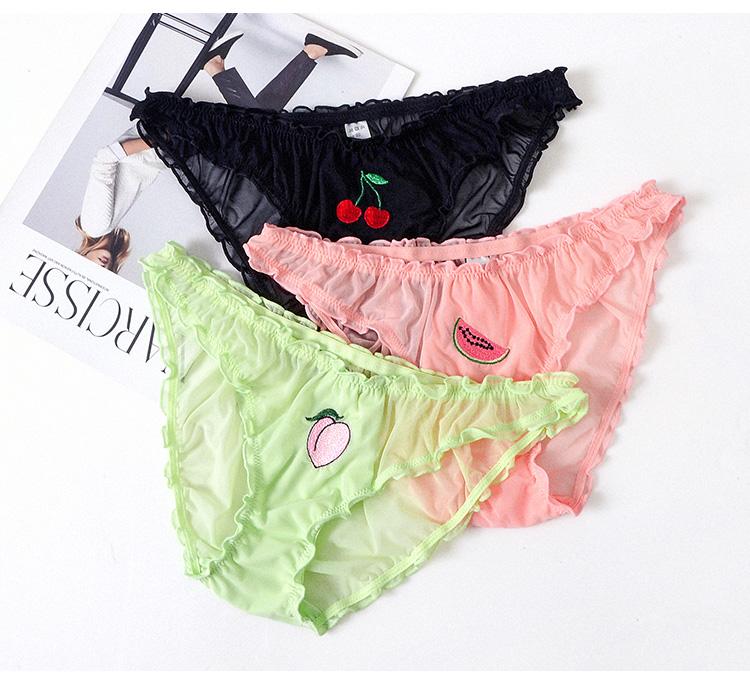 2020 New Summer Women Sexy Transparent Fruit Print Underwears Panties Women's Girl's Ruffles Sweet Panties Homwears, Pink
2020 New Summer Women Sexy Transparent Fruit Print Underwears Panties Women's Girl's Ruffles Sweet Panties Homwears, Pink