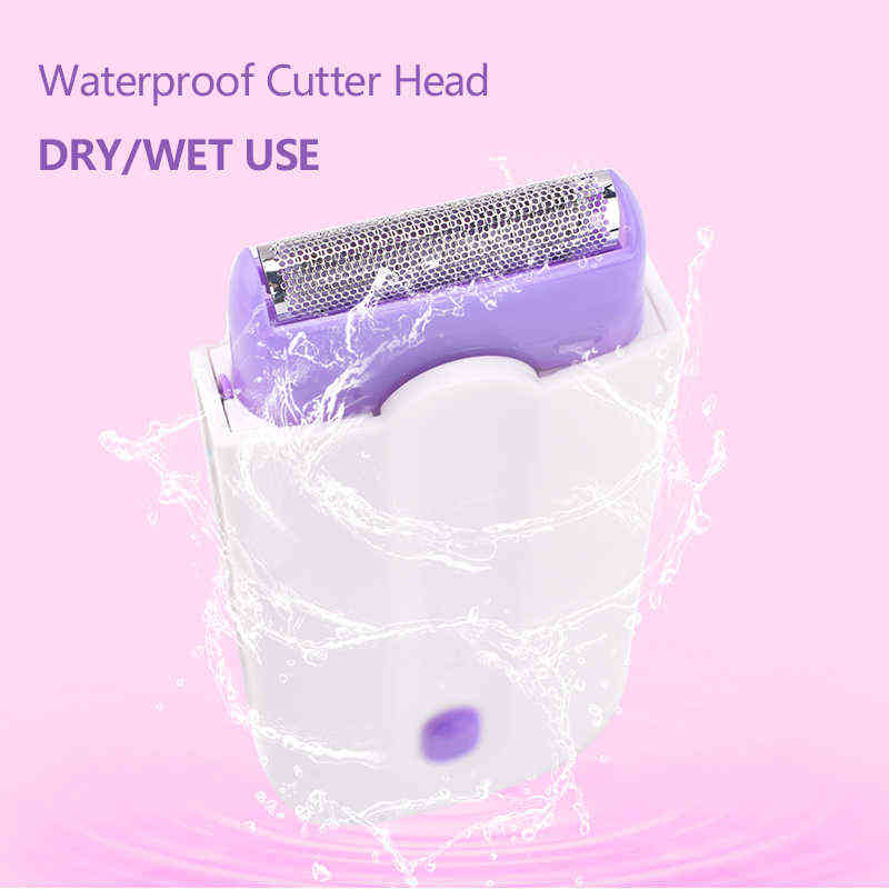 2 In 1 Rechargeable Electric Epilator Women Painless Hair Removal Lady Epilator Device Instant Sensor Light Shaver Drop 220112