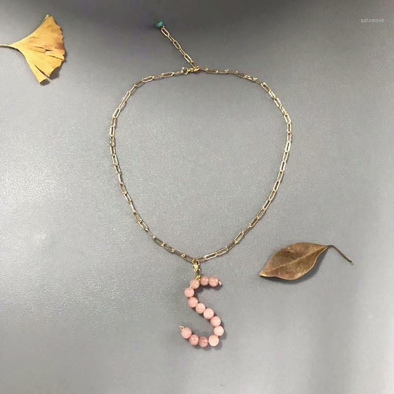 Bohemian 2020 new 24 letter necklace 6 mm pink stone women's necklace charm fashion jewelry name original wholesale sta1
Bohemian 2020 new 24 letter necklace 6 mm pink stone women's necklace charm fashion jewelry name original wholesale sta1