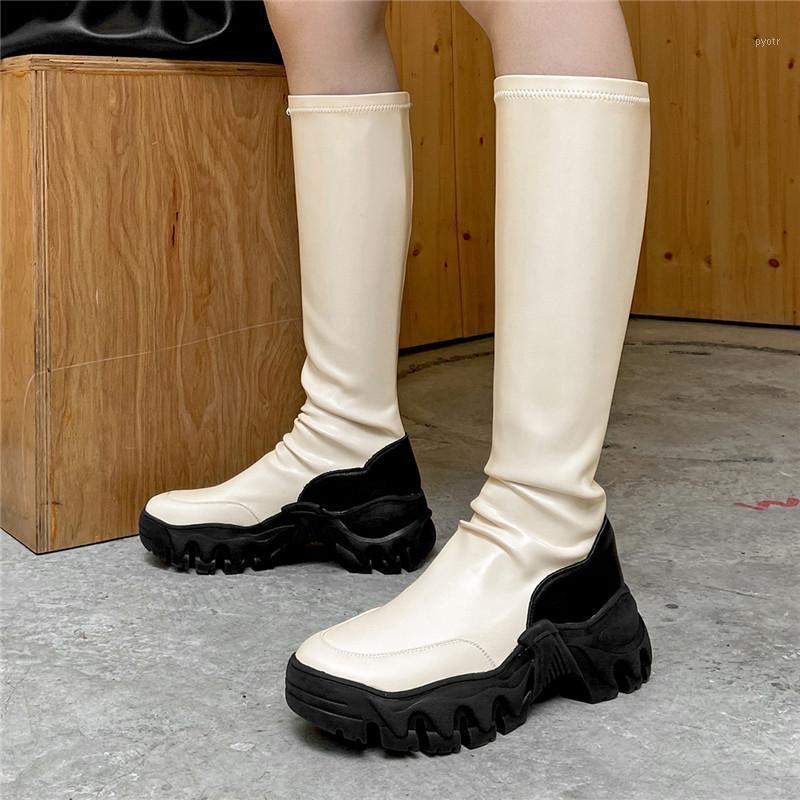 Genuine Leather Women Knee High Boots Punk Style Casual Shoes Woman Thick High Heeled Platform Long Boots New Walking Knee1, Black
Genuine Leather Women Knee High Boots Punk Style Casual Shoes Woman Thick High Heeled Platform Long Boots New Walking Knee1, Black