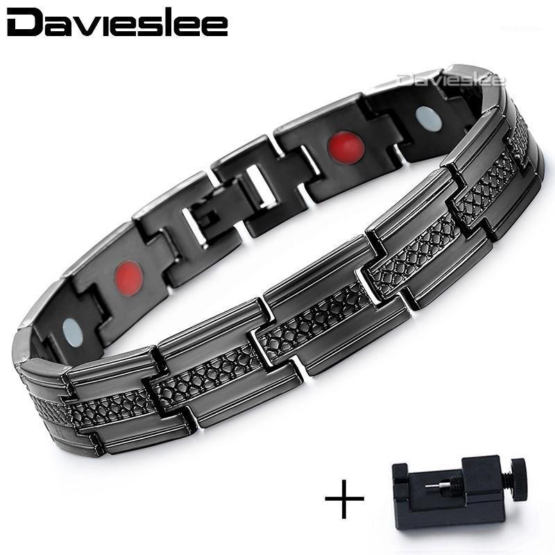 Davieslee Womens Mens Bracelet Chain Magnetic Wristband Stainless Steel Grid Watchband Black Gold Silver Color 11mm LKBM156A31
Davieslee Womens Mens Bracelet Chain Magnetic Wristband Stainless Steel Grid Watchband Black Gold Silver Color 11mm LKBM156A31