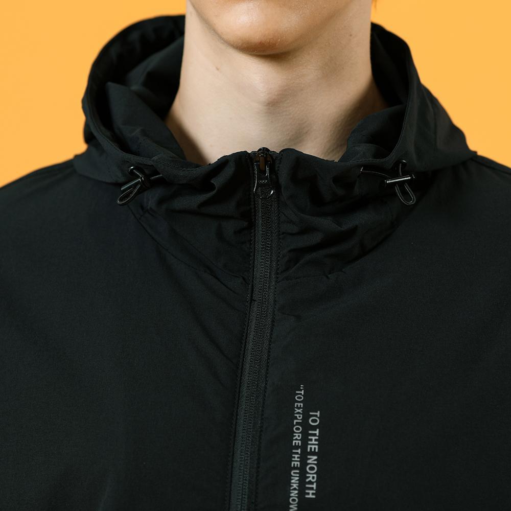 SIMWOOD Autumn new thin jacket men hooded fashion jackets letter print windbreaker high quality outerwear coats SJ130435 201119