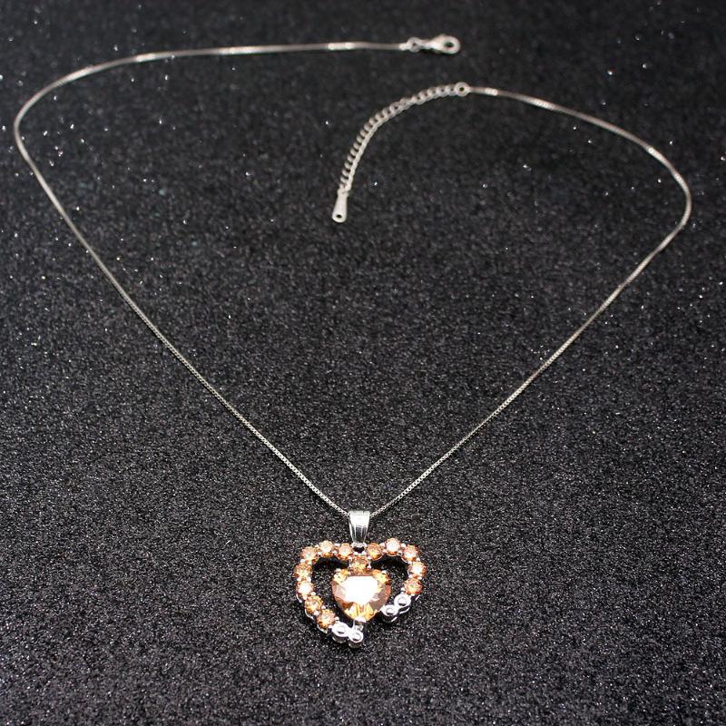 Romantic Heart Shape Honey Morganite925 Sterling Silver Color Charms Women Pendant Chain Necklace 20 Inch
Romantic Heart Shape Honey Morganite925 Sterling Silver Color Charms Women Pendant Chain Necklace 20 Inch