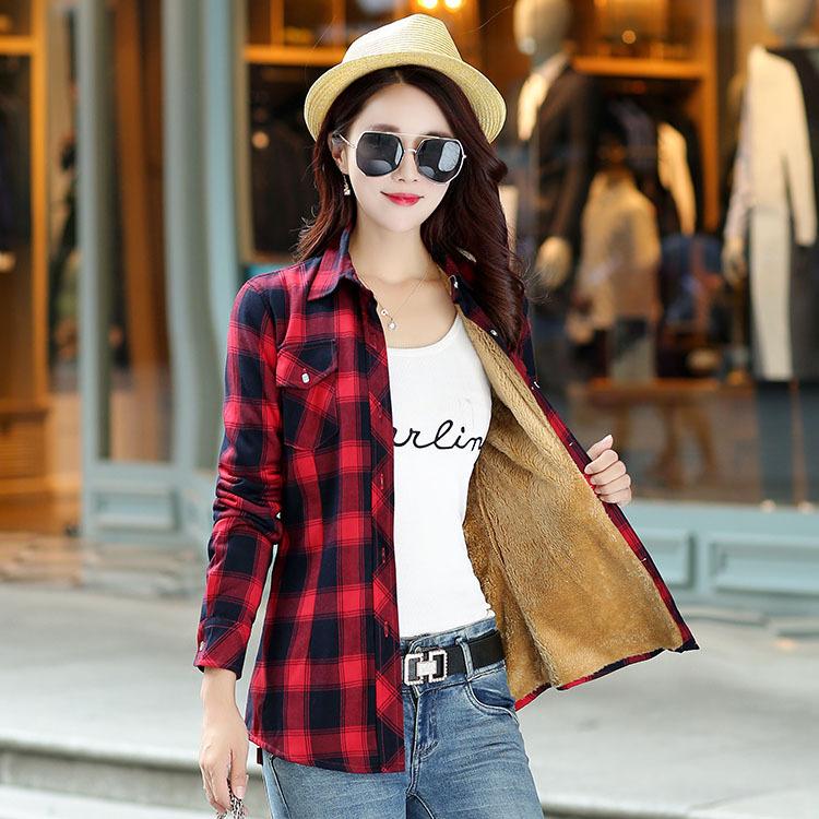 2021 Brand New Winter Warm Women Velvet Thicker Jacket Plaid Shirt Style Coat Female College Style Casual Jacket Outerwear, Black;brown
2021 Brand New Winter Warm Women Velvet Thicker Jacket Plaid Shirt Style Coat Female College Style Casual Jacket Outerwear, Black;brown