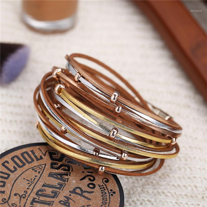 Charm Bracelets 17KM Fashion Multi-layer Leather Bracelet For Women Man Vintage Gold Sliver Couple Friendship & Bangles Gift Jewelry1
Charm Bracelets 17KM Fashion Multi-layer Leather Bracelet For Women Man Vintage Gold Sliver Couple Friendship & Bangles Gift Jewelry1