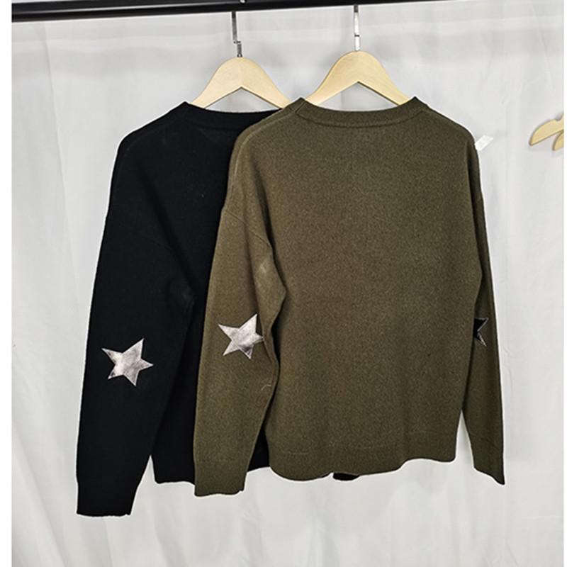 New Women Knitted Sweater Stars Long Sleeve O-Neck Knitwear Jumper Loose Autumn Winter Lady 100% Cashmere Pullover Top, B dark green
New Women Knitted Sweater Stars Long Sleeve O-Neck Knitwear Jumper Loose Autumn Winter Lady 100% Cashmere Pullover Top, B dark green