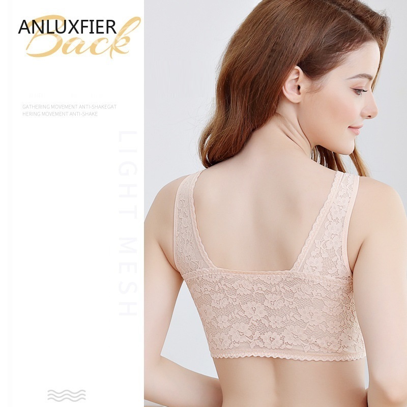 H9669 Special Bra Underwear Mastectomy Artificial Prosthesis Bra Women Front Button Zipper Lace Sexy Thin Gather Bras Lingerie 201202