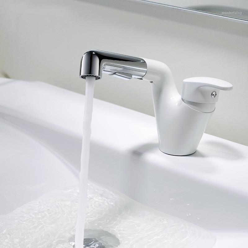 3 Colors Bathroom Sink Faucets Pull Out White Bathroom Faucet Brass Mixer Taps Hot and Cold Deck Mounted Wash Sink Faucet Taps1
3 Colors Bathroom Sink Faucets Pull Out White Bathroom Faucet Brass Mixer Taps Hot and Cold Deck Mounted Wash Sink Faucet Taps1