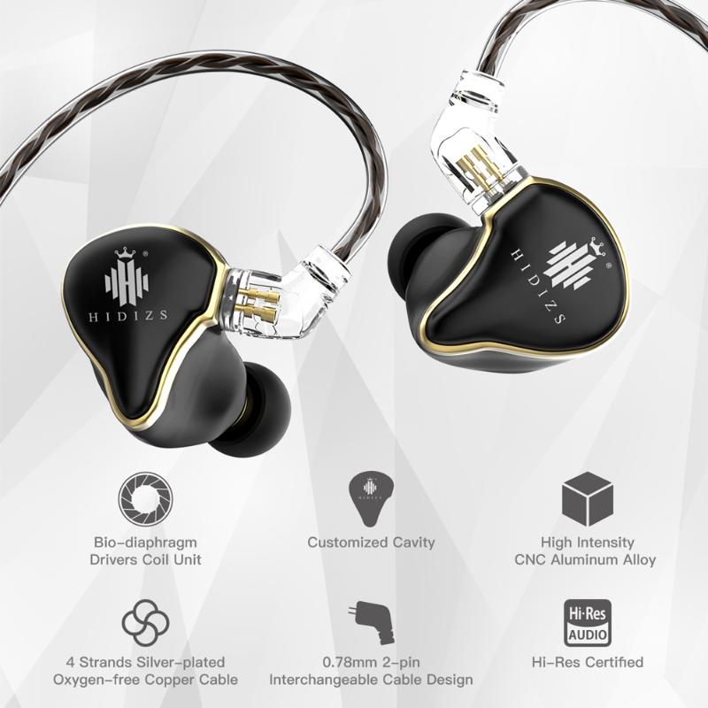 Earphones Hidizs MS1 HiFi Audio Dynamic Diaphragm In-Ear Monitor earphone IEM with Detachable Cable 2Pin 0.78 mm Connector
Earphones Hidizs MS1 HiFi Audio Dynamic Diaphragm In-Ear Monitor earphone IEM with Detachable Cable 2Pin 0.78 mm Connector