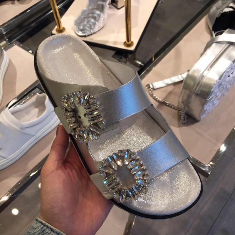 Women Summer Slippers Rhinestone Buckles Design Slip on Thick Sole Flat Shoes Woman Outside Slides Beach Sandals Slippers1, D microfiber leather
Women Summer Slippers Rhinestone Buckles Design Slip on Thick Sole Flat Shoes Woman Outside Slides Beach Sandals Slippers1, D microfiber leather