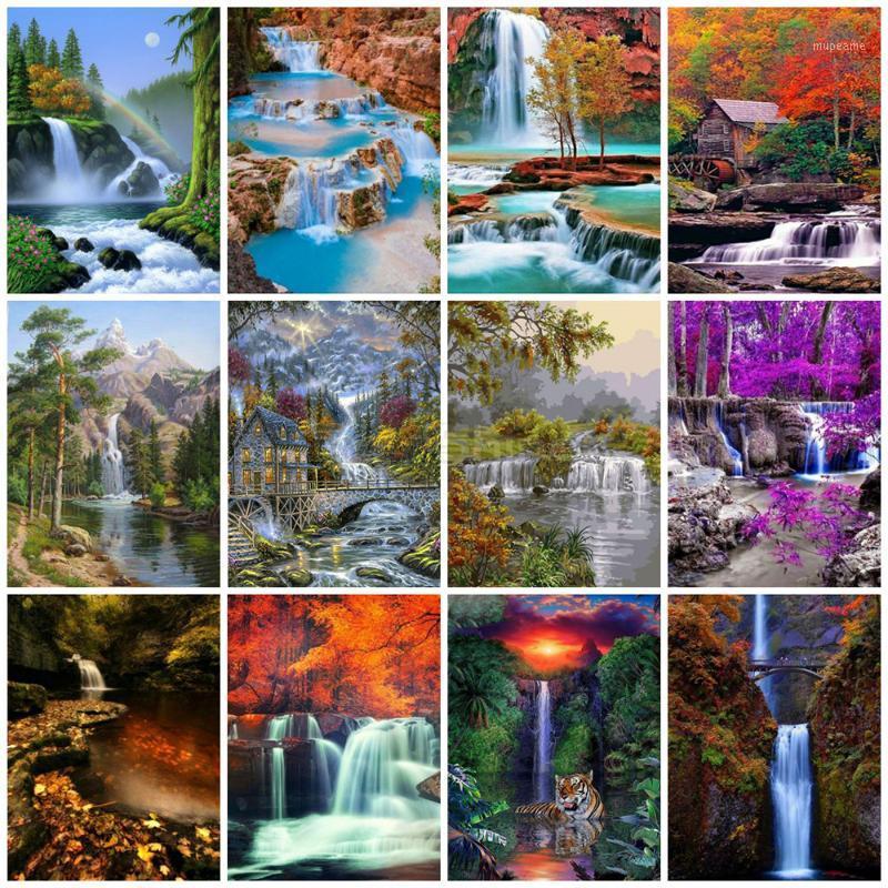 

EverShine Diamond Painting Landscape Rhinestones 5D Diamond Embroidery Waterfall Cross Stitch Bead Picture Kits Handwork Gift1