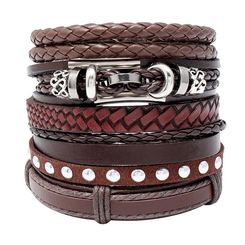 DIAOMINFENGQING -Men's multilayer leather bracelet, hand-woven leather bracelet, retro style
DIAOMINFENGQING -Men's multilayer leather bracelet, hand-woven leather bracelet, retro style