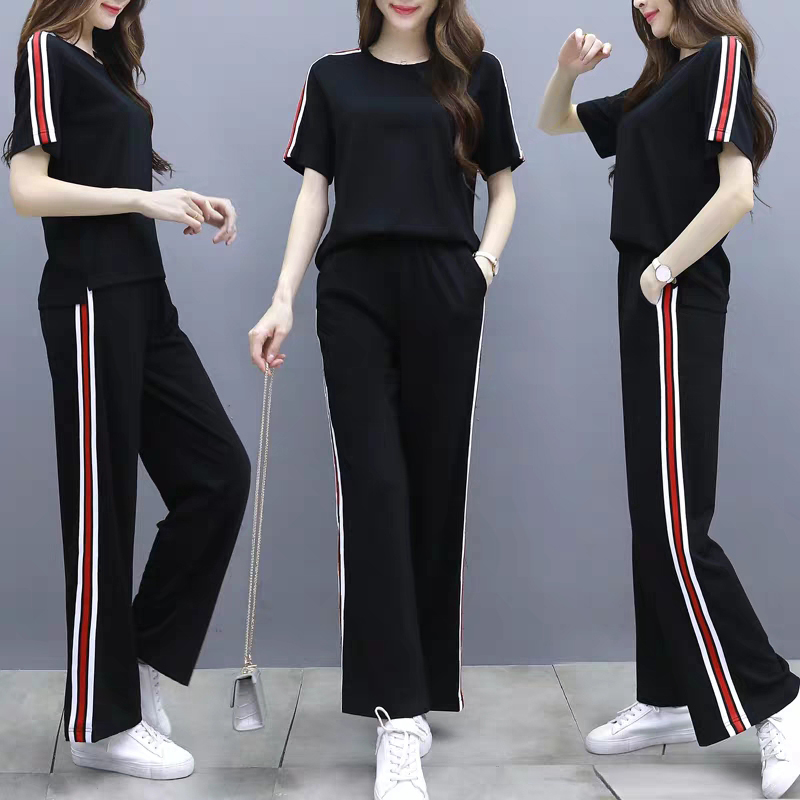 Sportswear Spring Women Clothes Two Solid Ladies Short Occasional Set Piece Training Suits Kdob, Black 
Sportswear Spring Women Clothes Two Solid Ladies Short Occasional Set Piece Training Suits Kdob, Black
