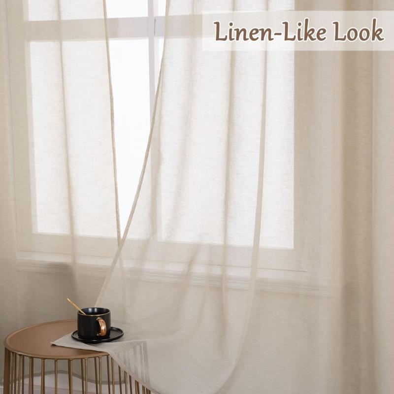 Topfinel Linen Textured Sheer Curtains For Living Room Bedroom Decor Modern Tulle Curtains For Window Kitchen, Grey
Topfinel Linen Textured Sheer Curtains For Living Room Bedroom Decor Modern Tulle Curtains For Window Kitchen, Grey