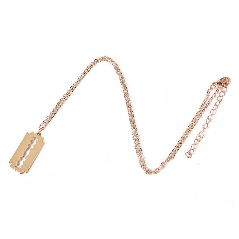 Hot Razor Blades Pendant Necklace Men Hiphop Punk Stainless Steel Jewelry Steel Shaver Shape Necklaces Rock Blade Women Necklace
Hot Razor Blades Pendant Necklace Men Hiphop Punk Stainless Steel Jewelry Steel Shaver Shape Necklaces Rock Blade Women Necklace