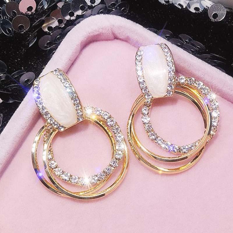 New Rhinestone Circle Drop Earrings Exaggerated Crystal Dangle Earring for Women Fashion Jewelry1
New Rhinestone Circle Drop Earrings Exaggerated Crystal Dangle Earring for Women Fashion Jewelry1