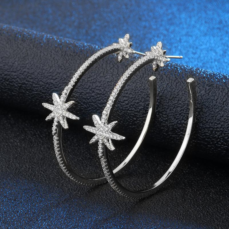 Huitan Fashion 8 Asterism Star Women Hoop Earring Micro Paved Shiny CZ Elegant Accessories Daily Wear Female Earrings Fine Gifts
Huitan Fashion 8 Asterism Star Women Hoop Earring Micro Paved Shiny CZ Elegant Accessories Daily Wear Female Earrings Fine Gifts