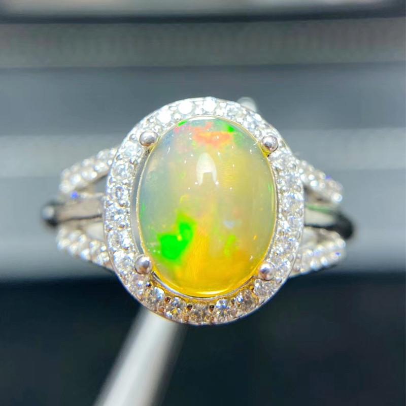 Cluster Rings Natural Real Opal Ring Per Jewelry 8*10mm 1.7ct Gemstone 925 Sterling Silver Fine Q214238, Golden;silver
Cluster Rings Natural Real Opal Ring Per Jewelry 8*10mm 1.7ct Gemstone 925 Sterling Silver Fine Q214238, Golden;silver