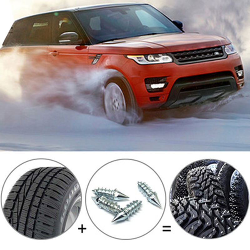 10Pcs Car Alloy Studs Anti-Slip Screws Nails Auto Motorcycle Bike Truck Off-road Tyre Anti-ice Spikes Snow Sole Tire Cleats