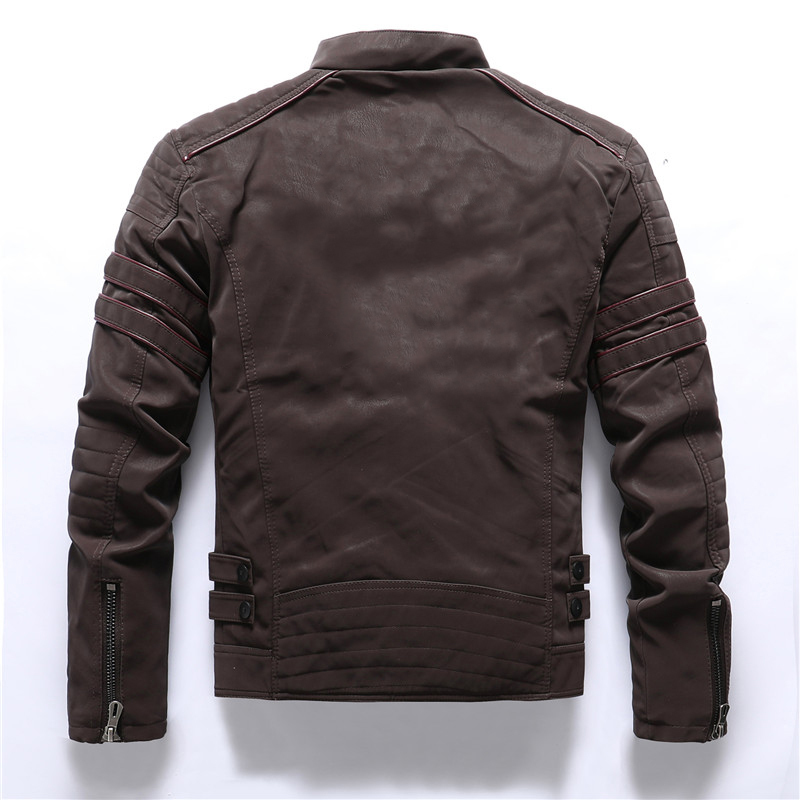 Autumn Winter Men's Leather Jacket Casual Motorcycle PU Jacket Coats Male Fleece Thick Warm Windbreaker High Quality Overcoat 201120