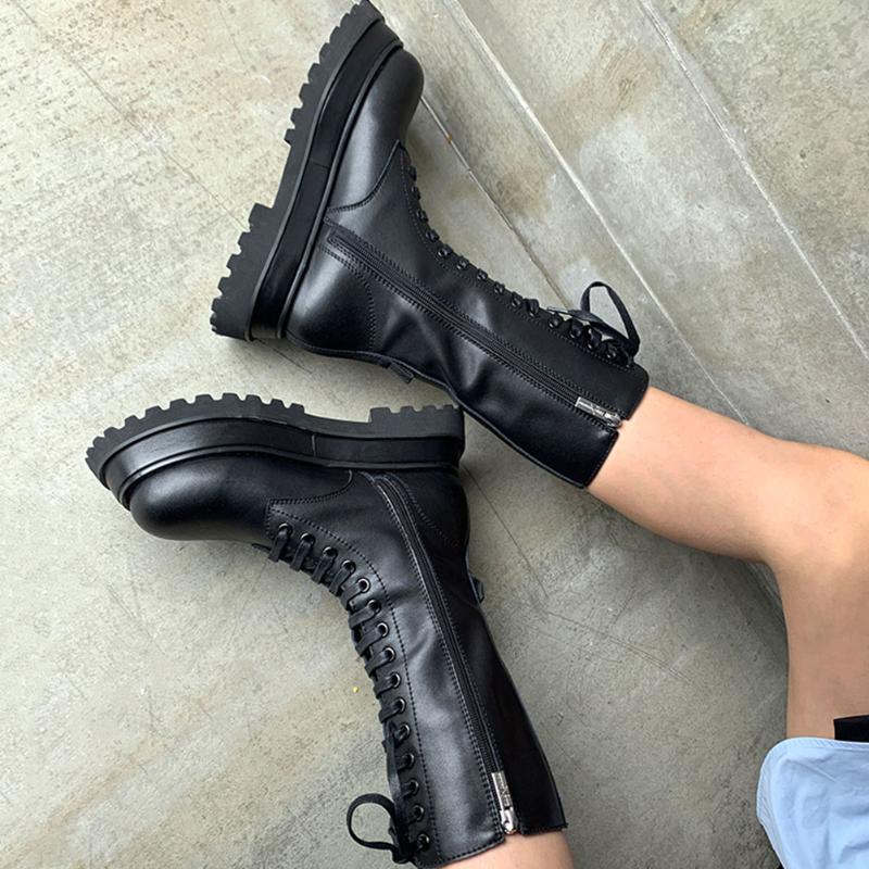 genuine leather ladies stylish punk platform lace up mid calf boots motocycle women boots autumn winter shoes woman, Rosy red
genuine leather ladies stylish punk platform lace up mid calf boots motocycle women boots autumn winter shoes woman, Rosy red