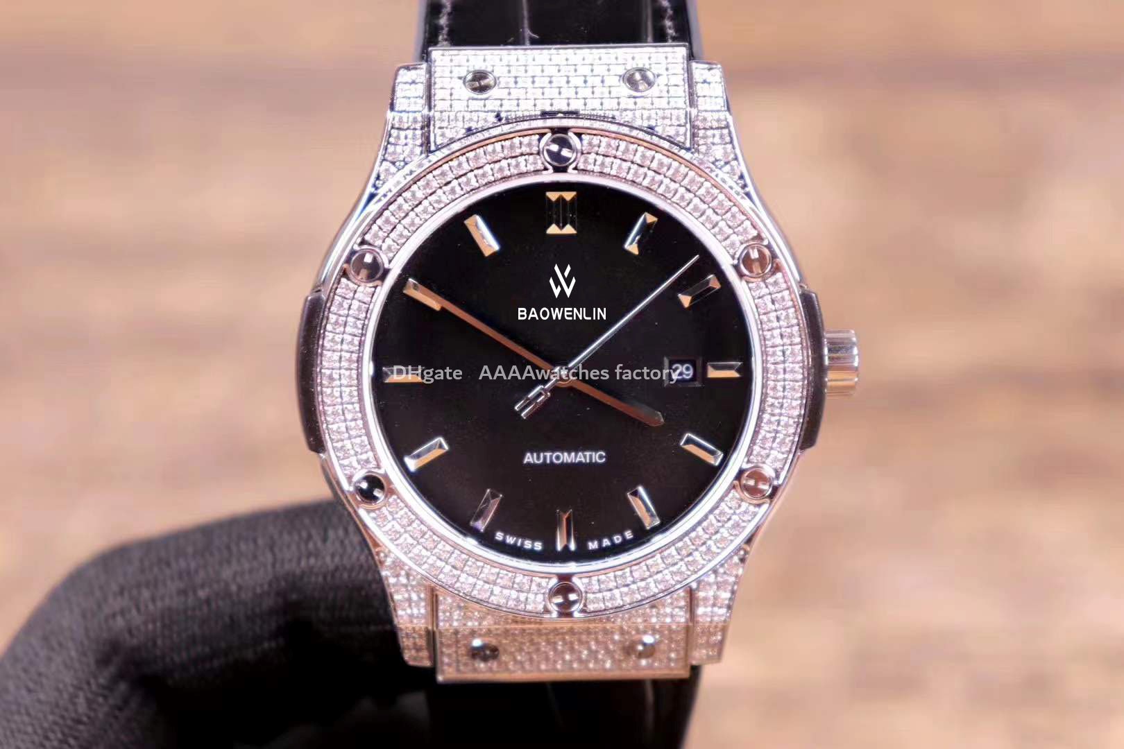 Classic fusion Diamond Men's automatic mechanical watch luxury manual inlaid with gold case white case and sports tape dial 45mm watches hubl0t
Classic fusion Diamond Men's automatic mechanical watch luxury manual inlaid with gold case white case and sports tape dial 45mm watches hubl0t