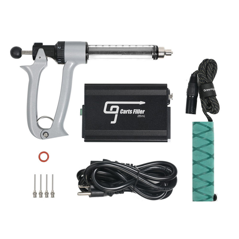 Greenlightvapes G9 Carts Filler Gun Machine 25ml Semi Automatic E Liquid Vape Filling Device with Luer Lock Needle For Cartridges
Greenlightvapes G9 Carts Filler Gun Machine 25ml Semi Automatic E Liquid Vape Filling Device with Luer Lock Needle For Cartridges