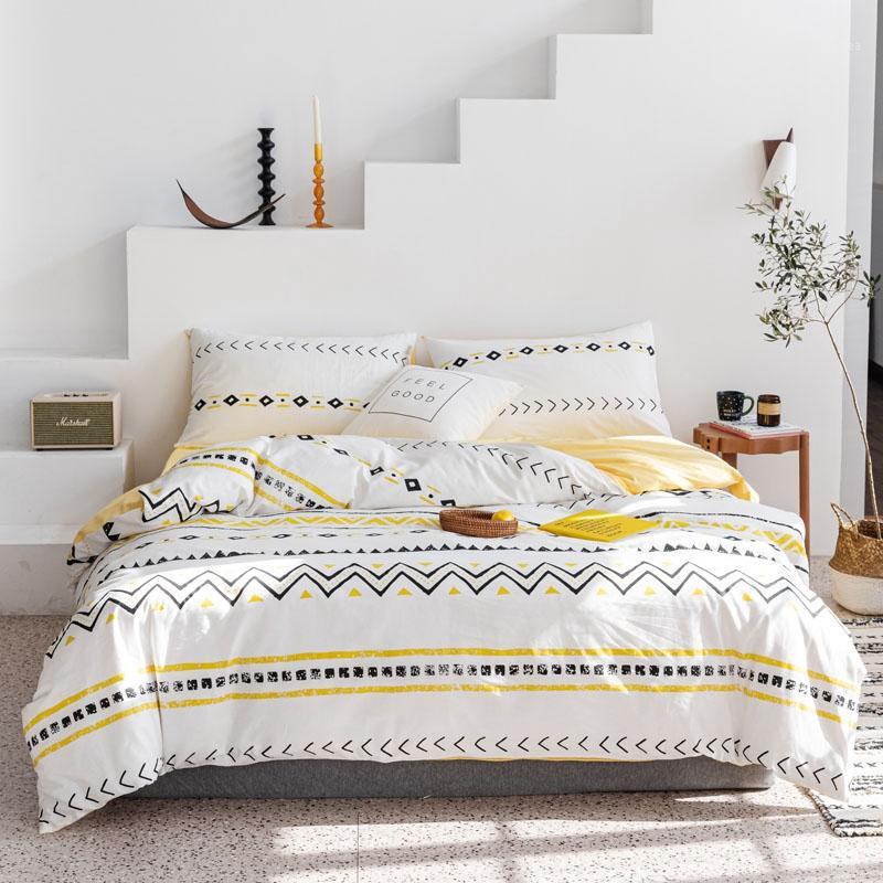 New Bohemia style summer bedding cotton set fresh 100% cotton bed linen set AB side duvet cover stripe geometry bedclothes1, With you
New Bohemia style summer bedding cotton set fresh 100% cotton bed linen set AB side duvet cover stripe geometry bedclothes1, With you