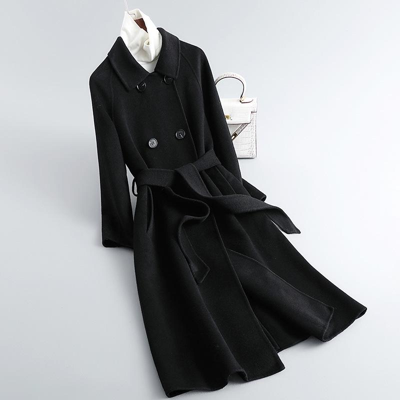 Babel 2021 autumn and winter new double faced cashmere overcoat women's knee high fashion high end wool overcoat women, Black
Babel 2021 autumn and winter new double faced cashmere overcoat women's knee high fashion high end wool overcoat women, Black