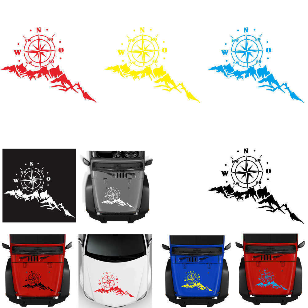 New Sticker Reflective Mountain Tree Vehicle Decal Off-road Caravan Car Styling Decoration Accessories Fast delivery CSV