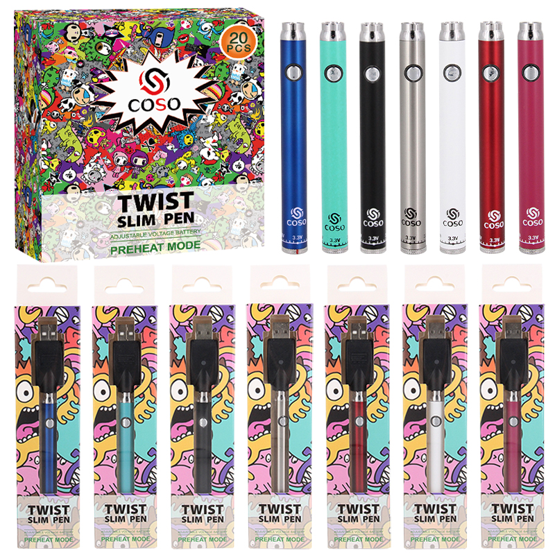 Factory supply ECT COSO variable voltage battery 3.3-4.8V 380 mAh 510 thread vape pen kit preheatable and rechargeable
Factory supply ECT COSO variable voltage battery 3.3-4.8V 380 mAh 510 thread vape pen kit preheatable and rechargeable