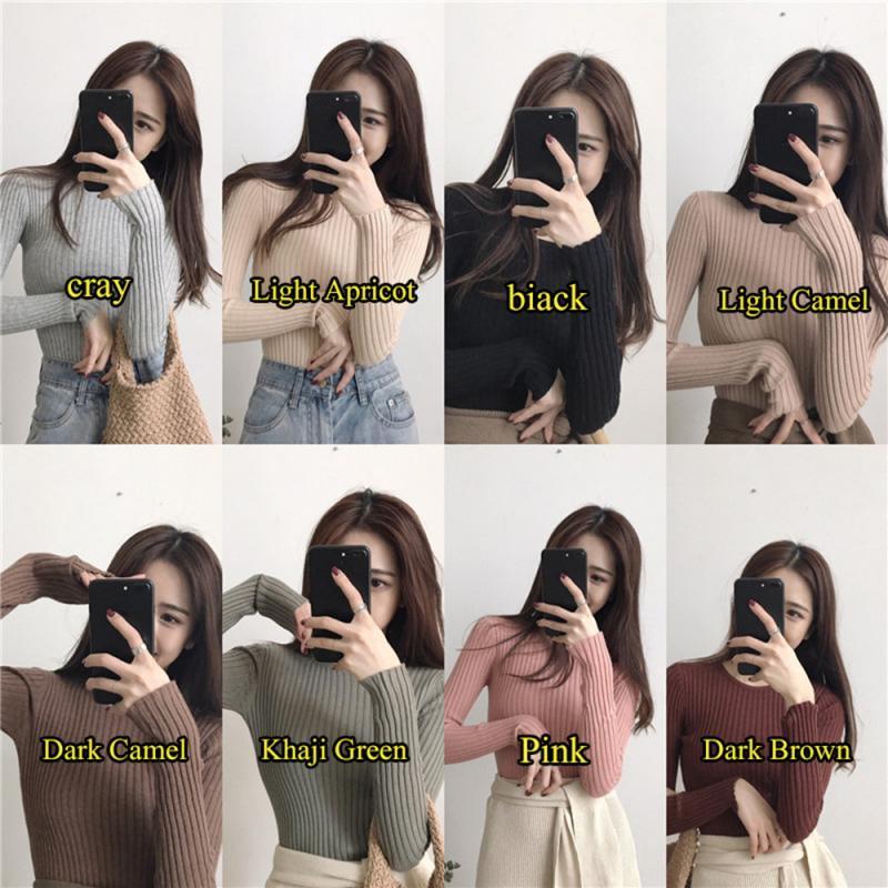 2020 Autumn Winter Outfits Women Long Sleeved Knitted Sweater Round Neck Tops High Elastic Slim Jumper Soft Warm Pull Femme, 05
2020 Autumn Winter Outfits Women Long Sleeved Knitted Sweater Round Neck Tops High Elastic Slim Jumper Soft Warm Pull Femme, 05
